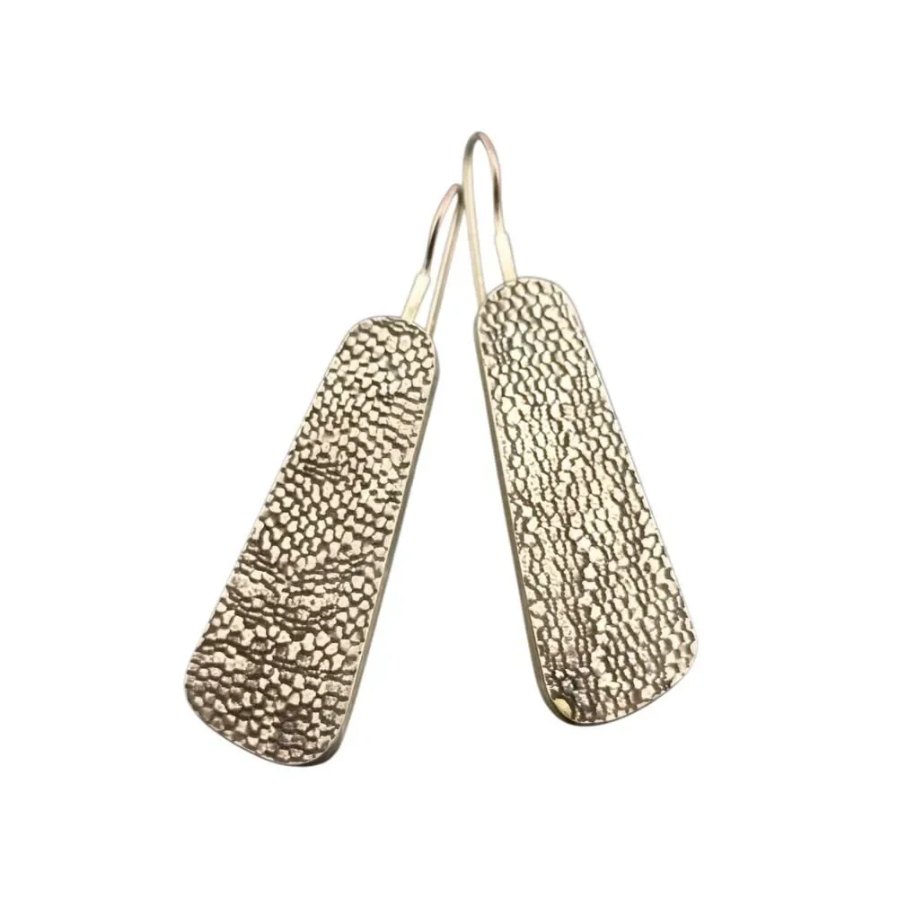 NEW Sterling Silver 3D Textured Earrings